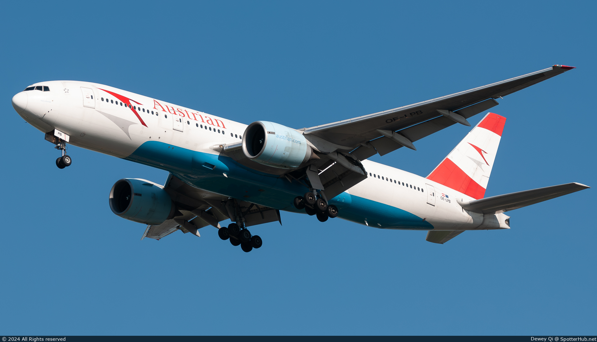 Photo of OE-LPB - Boeing 777-2Z9(ER) operated by Austrian Airlines