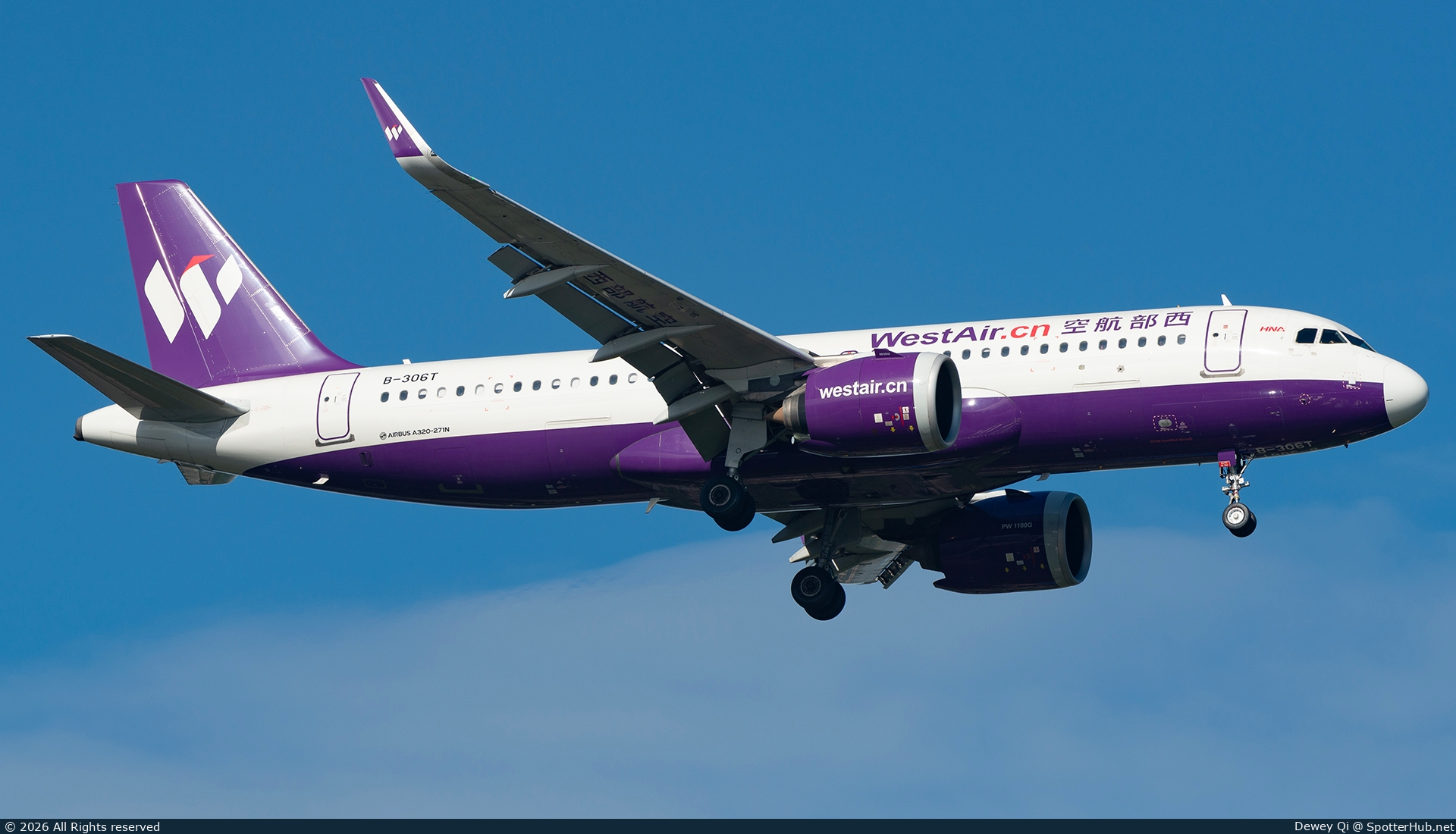 Photo of B-306T - Airbus A320-271N operated by West Air