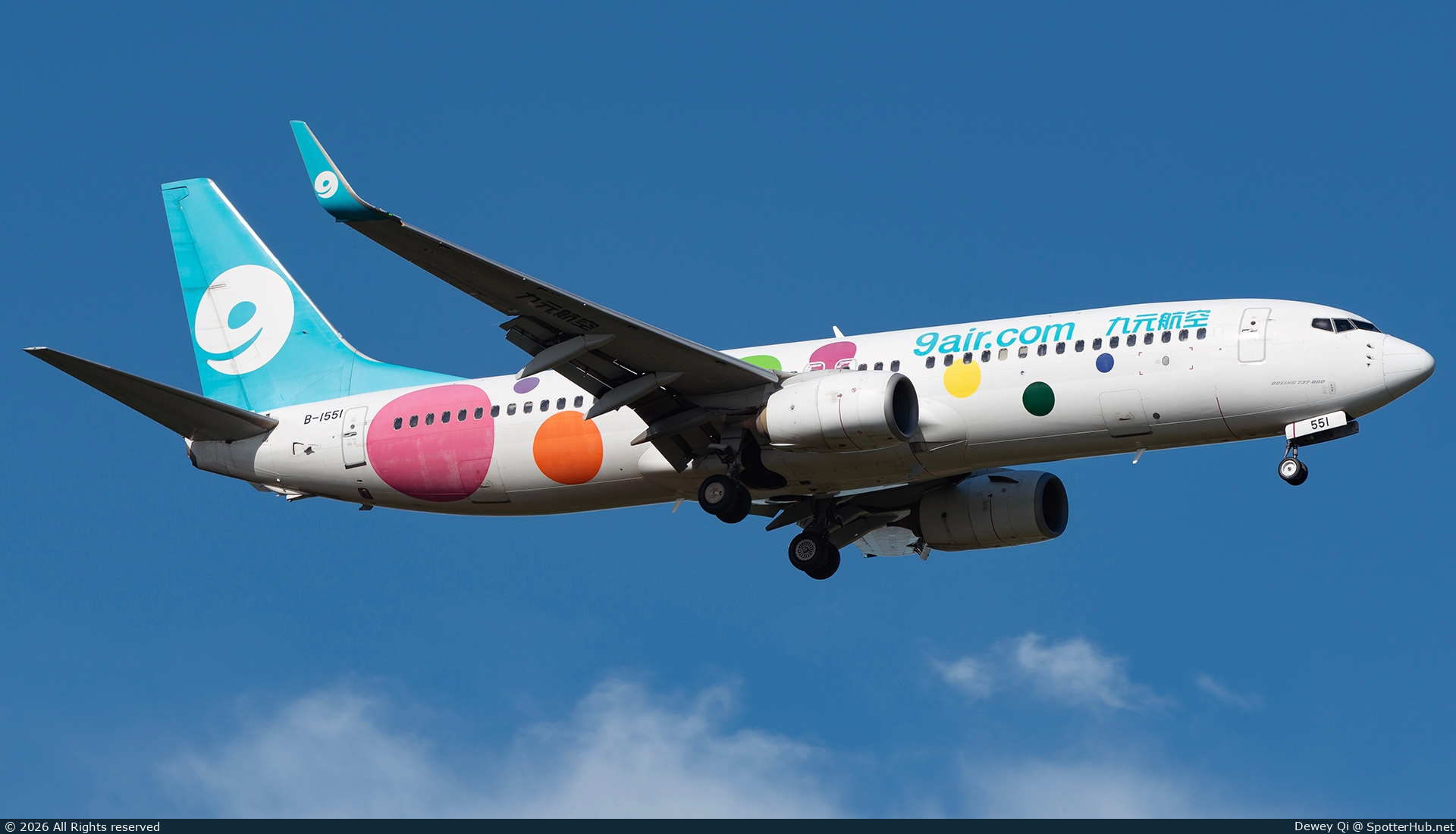 Photo of B-1551 - Boeing 737-86X operated by 9Air
