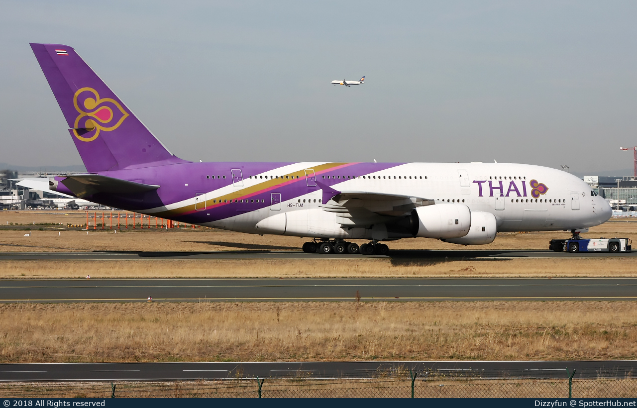 Photo of HS-TUA - Airbus A380-841 operated by Thai Airways International