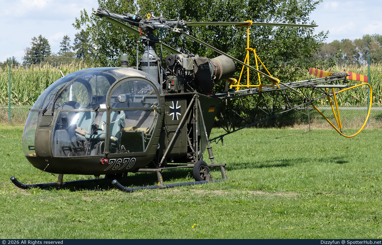 Photo of 76+70 - Aérospatiale SE3130 Alouette II operated by German Army