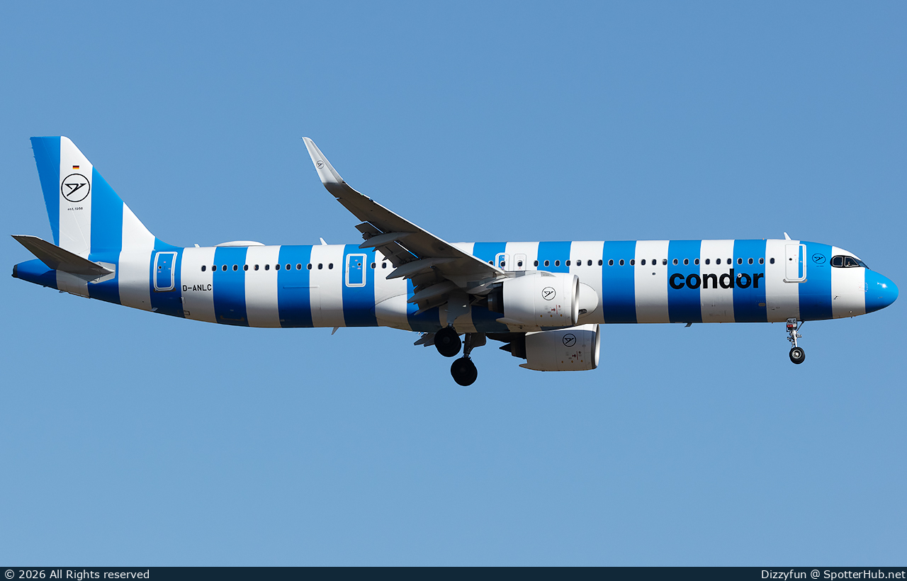 Photo of D-ANLC - Airbus A321-271NX operated by Condor