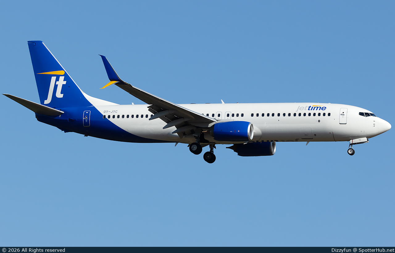 Photo of OY-JYC - Boeing 737-8KN operated by Jettime