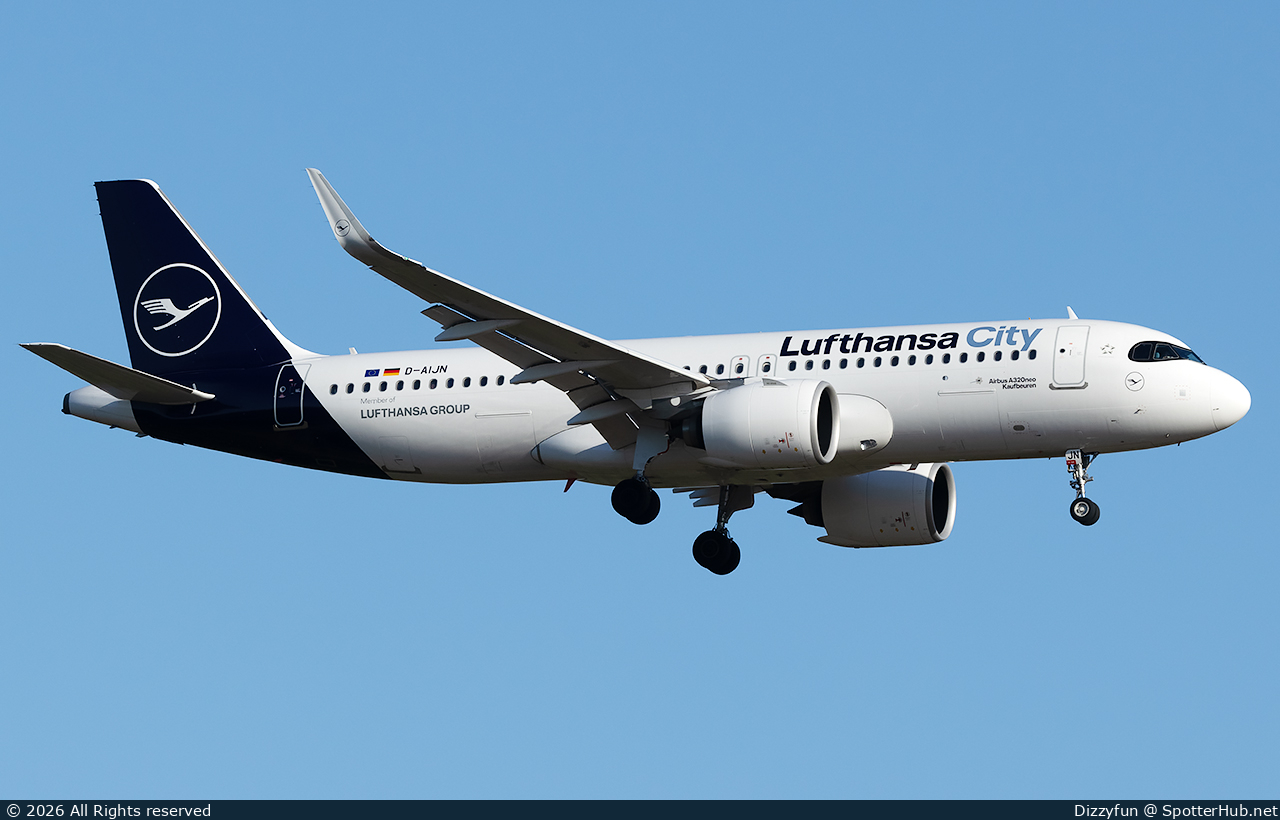 Photo of D-AIJN - Airbus A320-271N operated by Lufthansa City Airlines