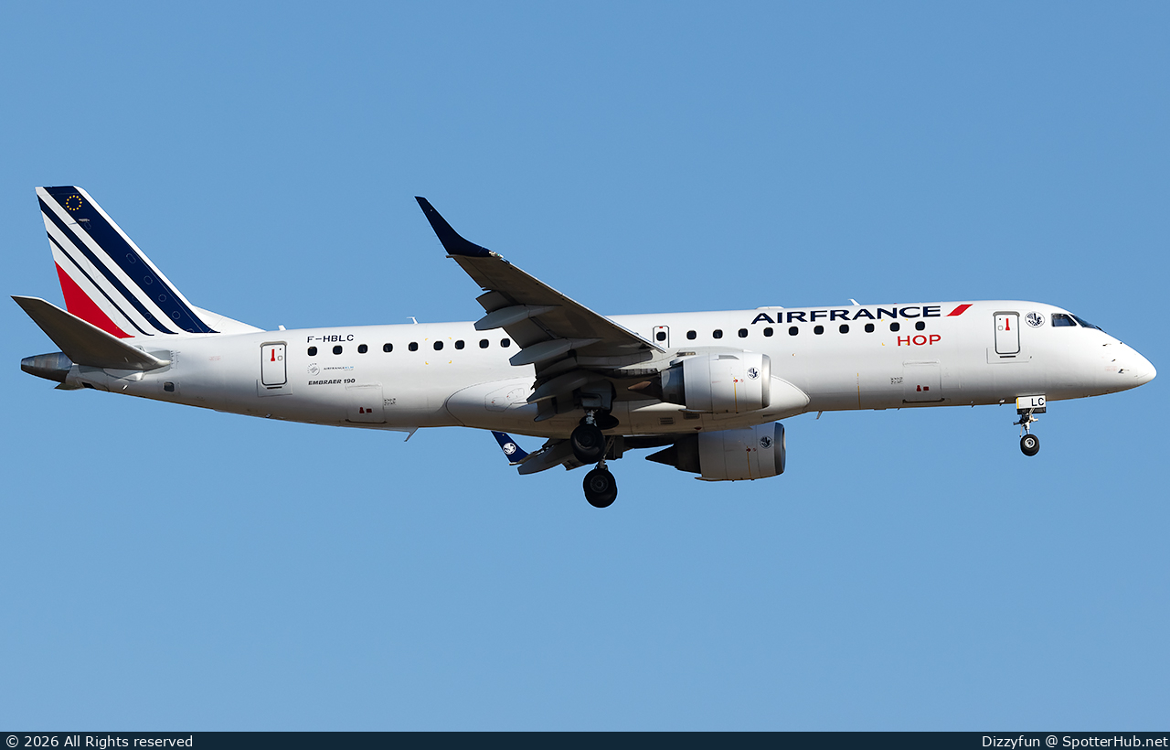 Photo of F-HBLC - Embraer ERJ-190LR operated by Air France HOP
