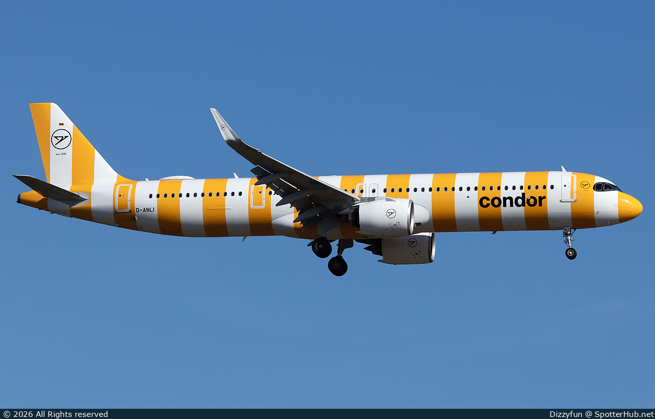 Photo of D-ANLI - Airbus A321-271NX operated by Condor