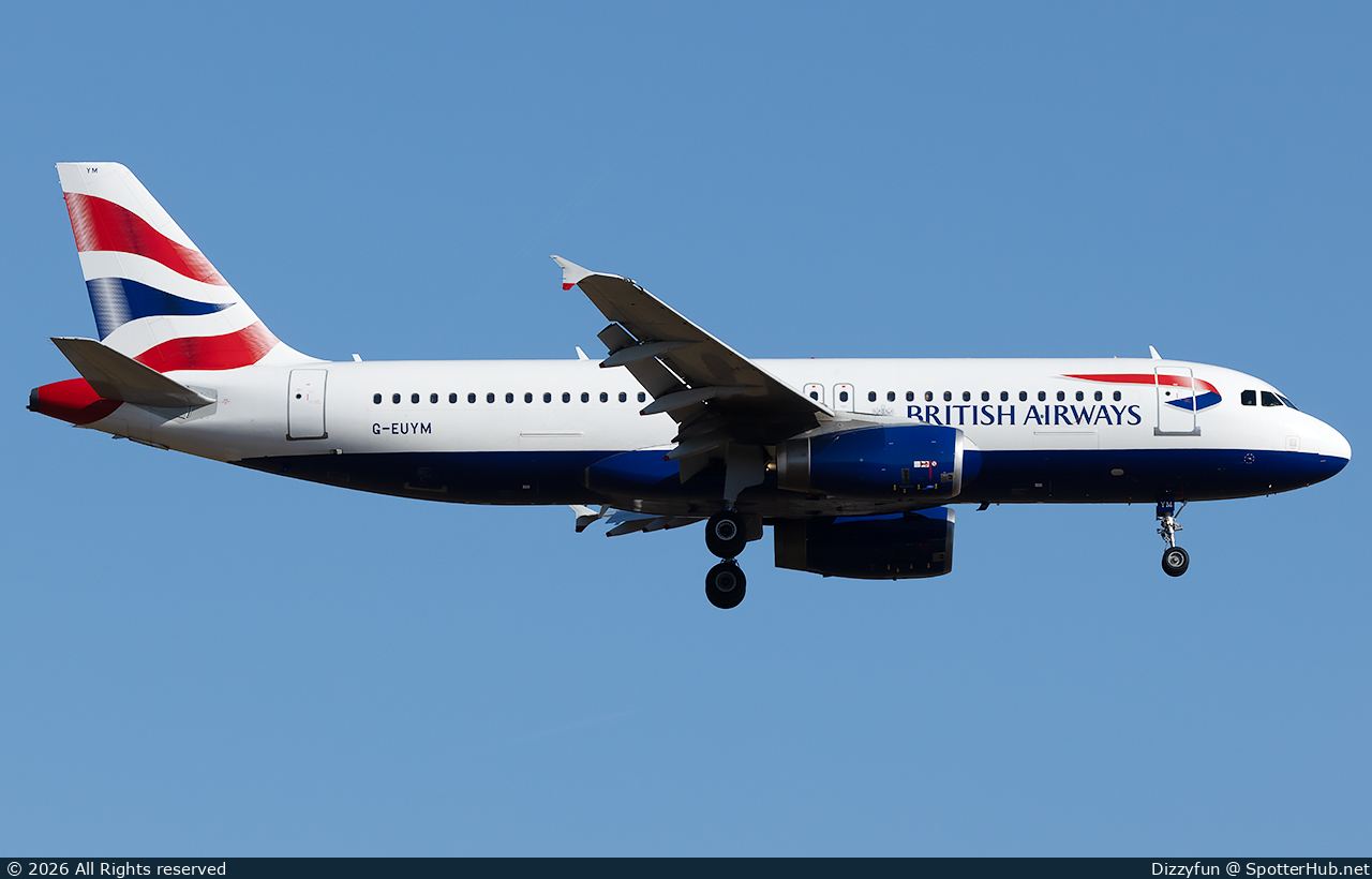 Photo of G-EUYM - Airbus A320-232 operated by British Airways