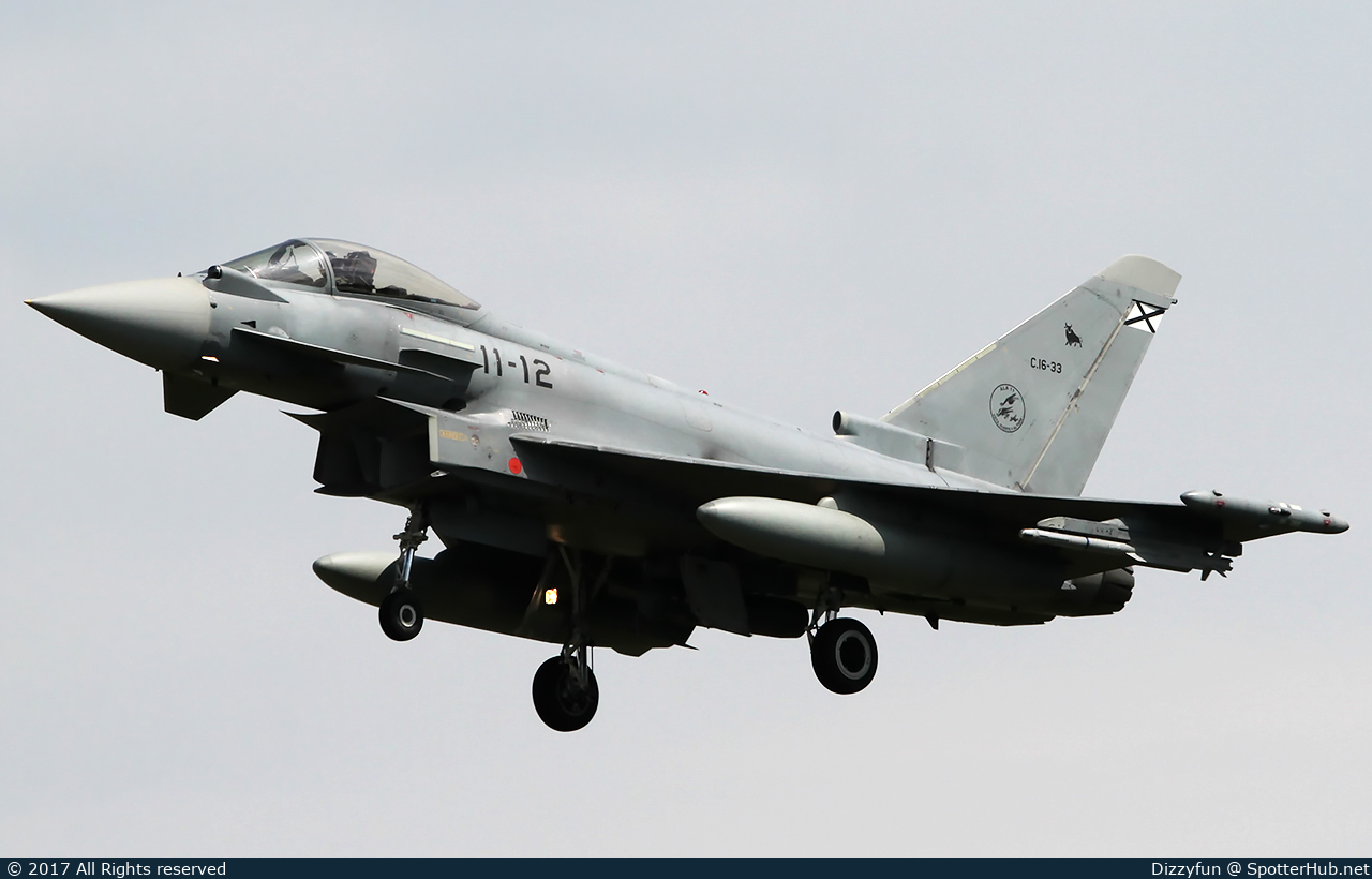Photo of C.16-33 - Eurofighter Typhoon EF-2000 operated by Spanish Air Force