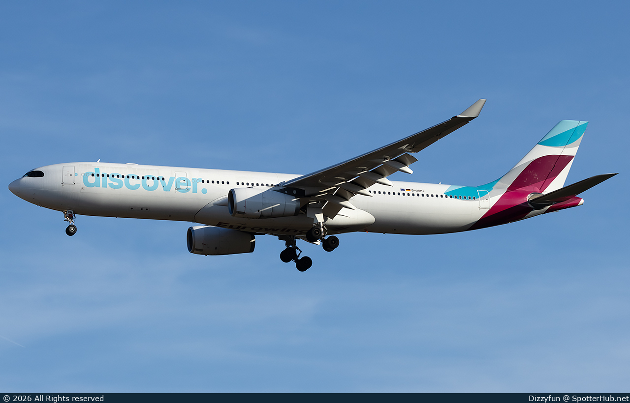 Photo of D-AIKH - Airbus A330-343 operated by Discover Airlines