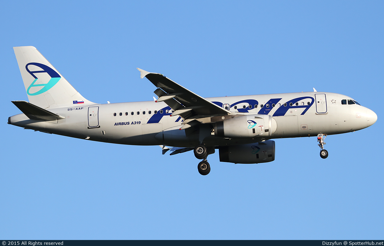 Photo of S5-AAP - Airbus A319-132 operated by Adria Airways