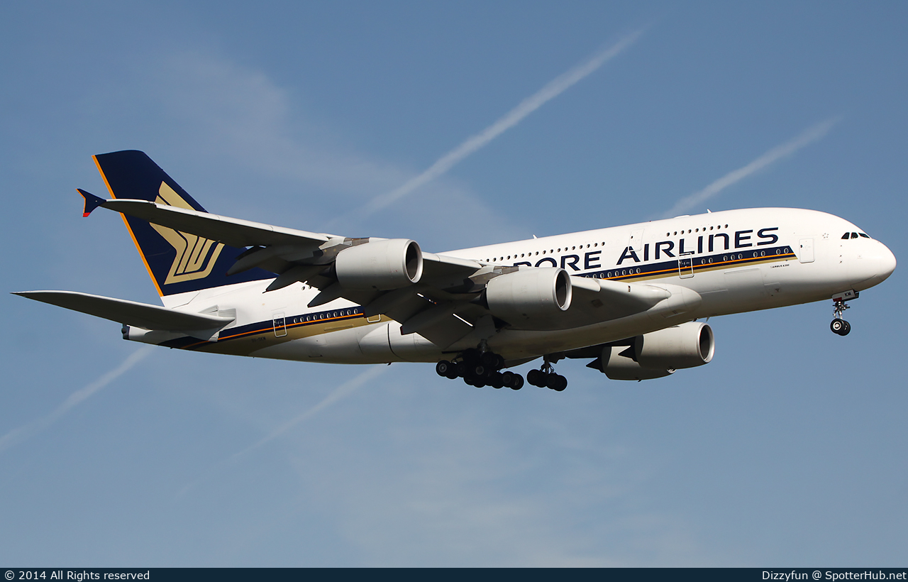 Photo of 9V-SKM - Airbus A380-841 operated by Singapore Airlines