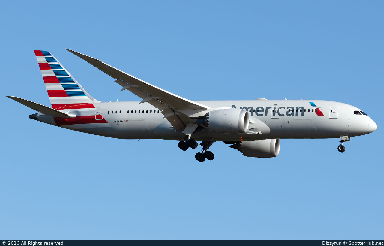 Photo of N875BD - Boeing 787-8 Dreamliner operated by American Airlines