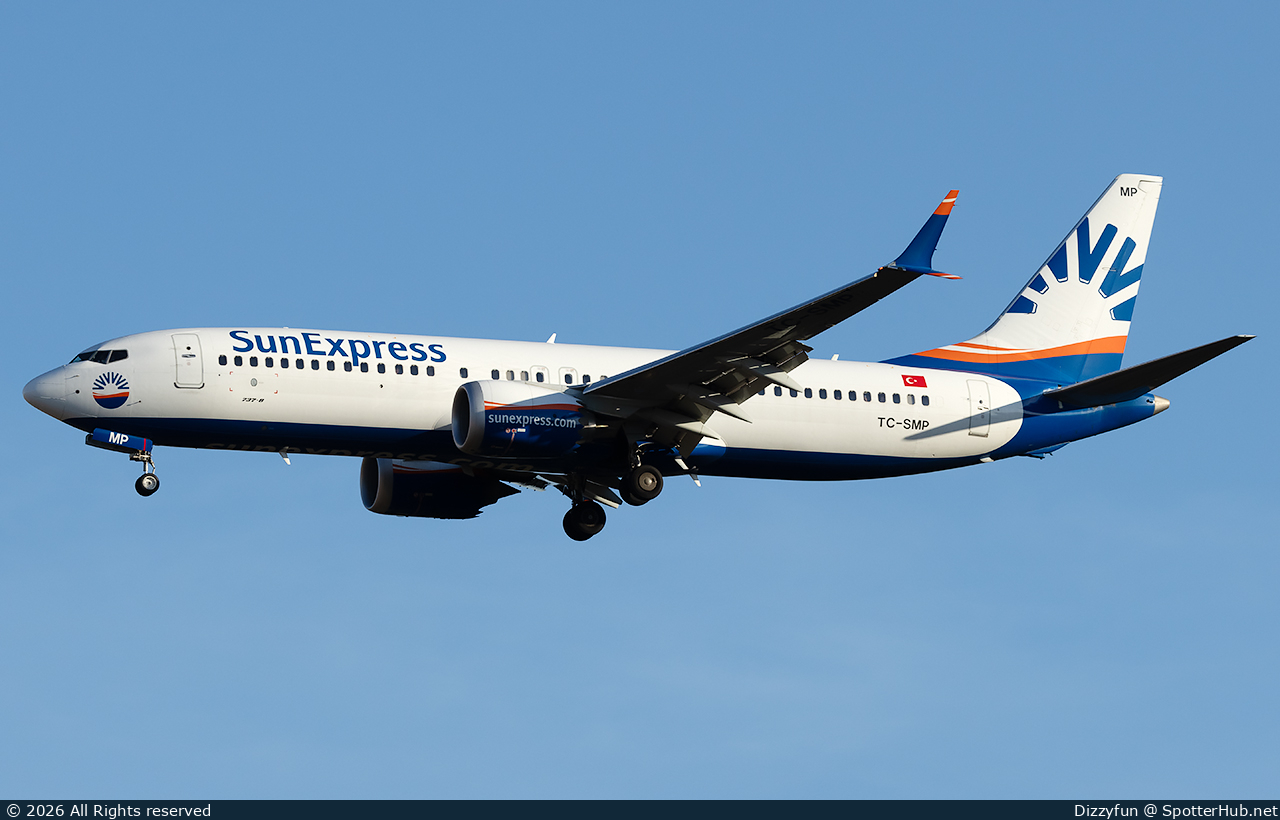 Photo of TC-SMP - Boeing 737 MAX 8 operated by SunExpress