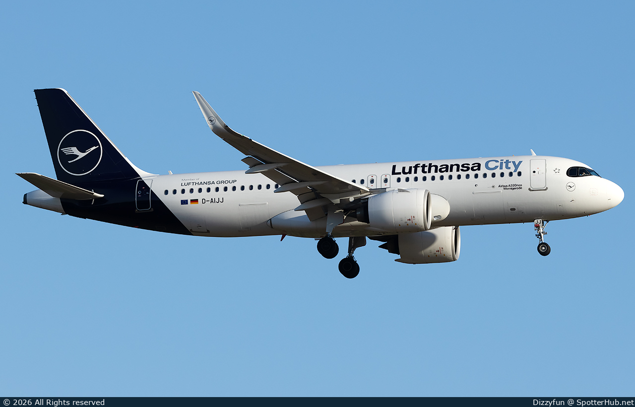 Photo of D-AIJJ - Airbus A320-271N operated by Lufthansa City Airlines