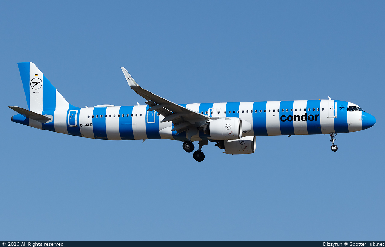 Photo of D-ANLE - Airbus A321-271NX operated by Condor