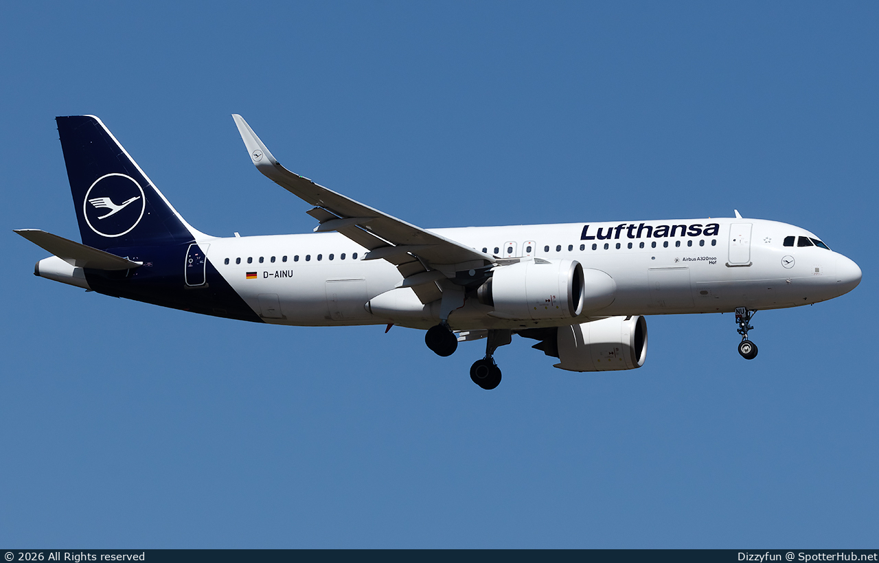 Photo of D-AINU - Airbus A320-271N operated by Lufthansa