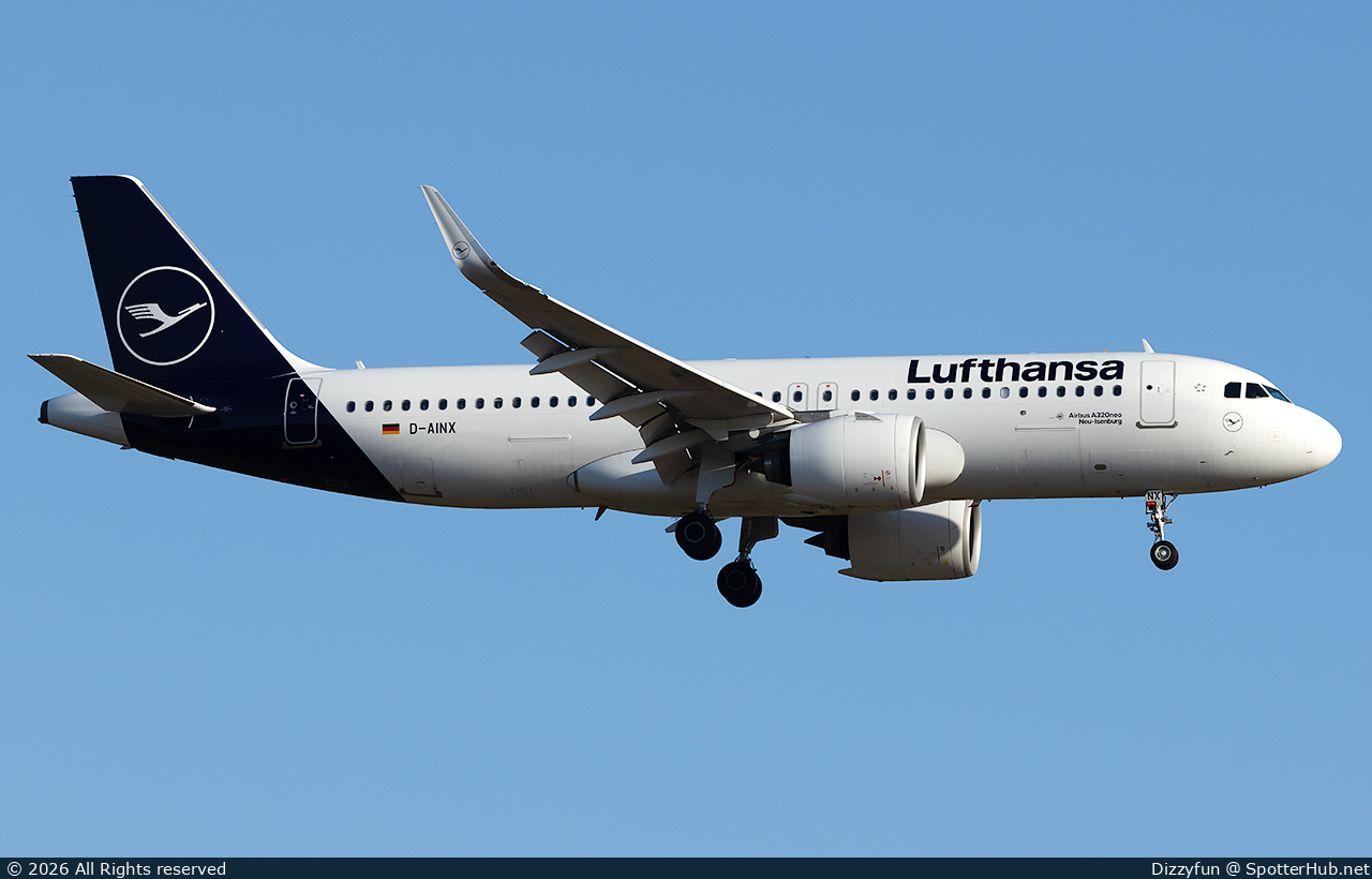 Photo of D-AINX - Airbus A320-271N operated by Lufthansa