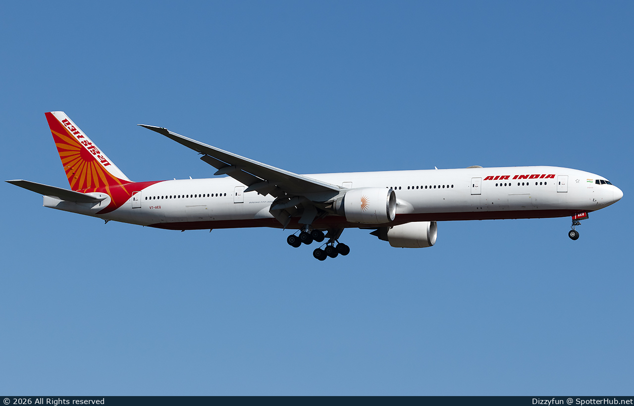 Photo of VT-AEQ - Boeing 777-3FX(ER) operated by Air India