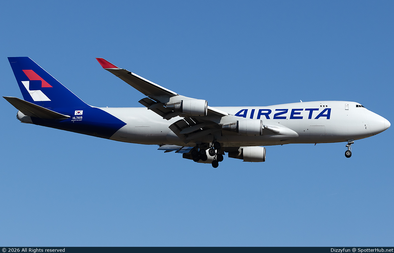 Photo of HL7419 - Boeing 747-48EF operated by AirZeta