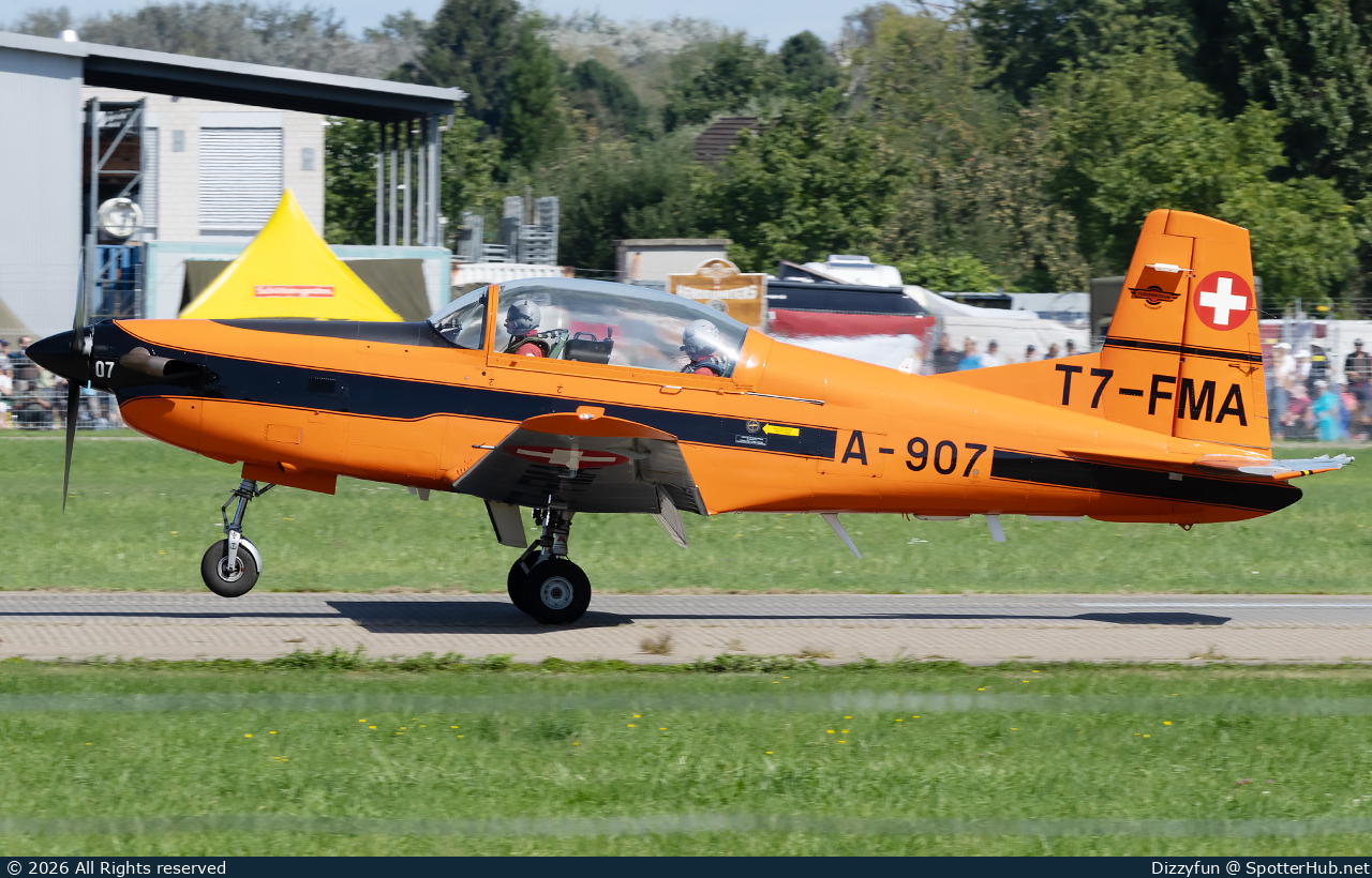 Photo of T7-FMA - Pilatus PC-7 operated by Fliegermuseum Altenrhein