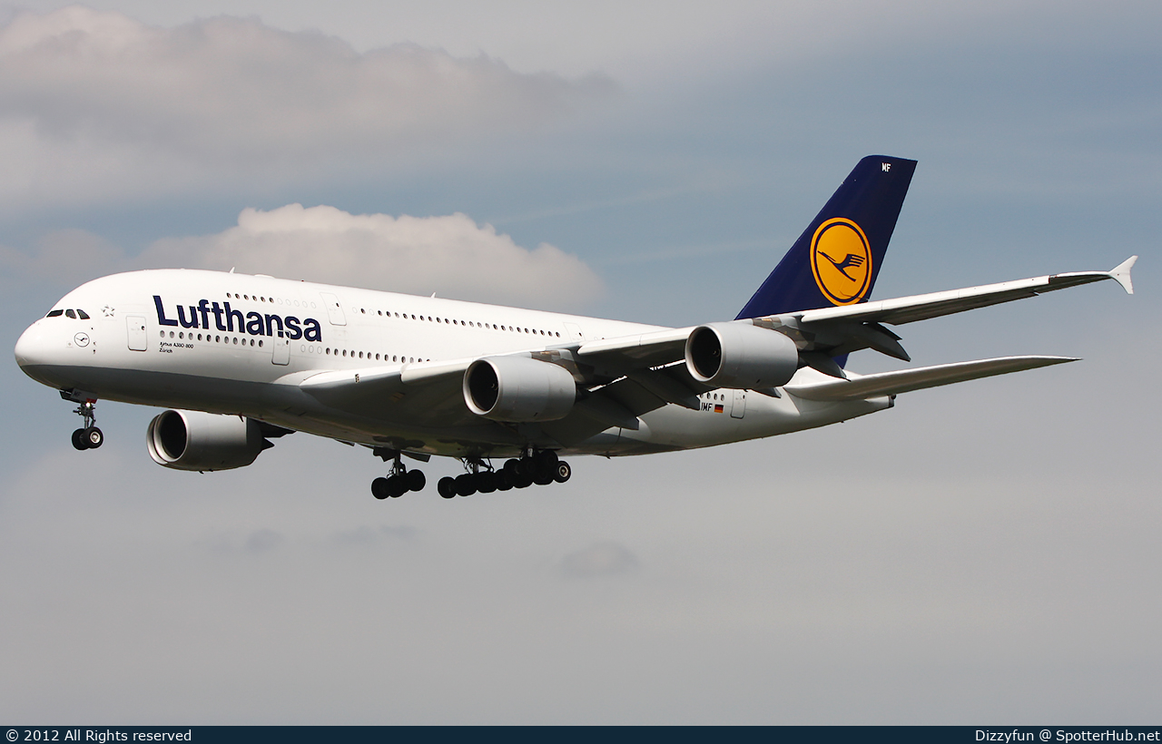 Photo of D-AIMF - Airbus A380-841 operated by Lufthansa