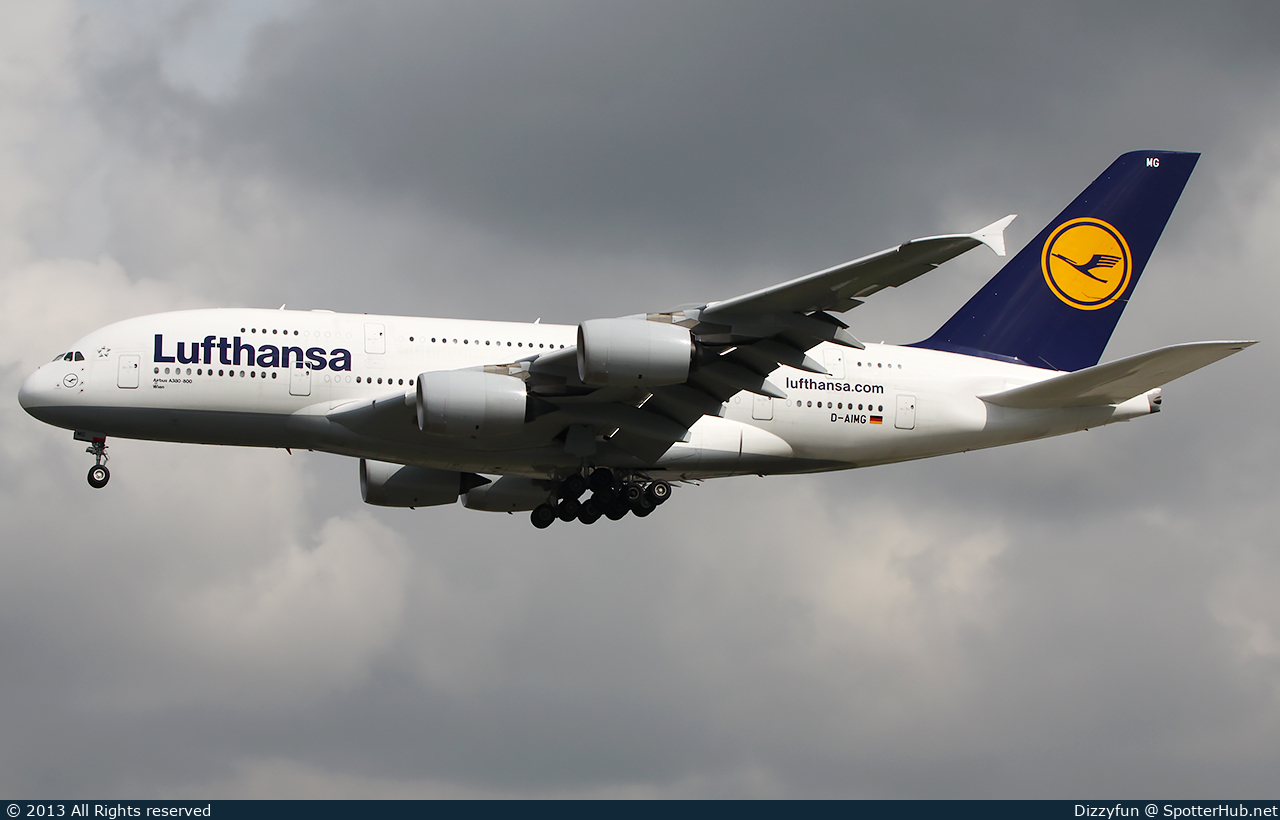 Photo of D-AIMG - Airbus A380-841 operated by Lufthansa