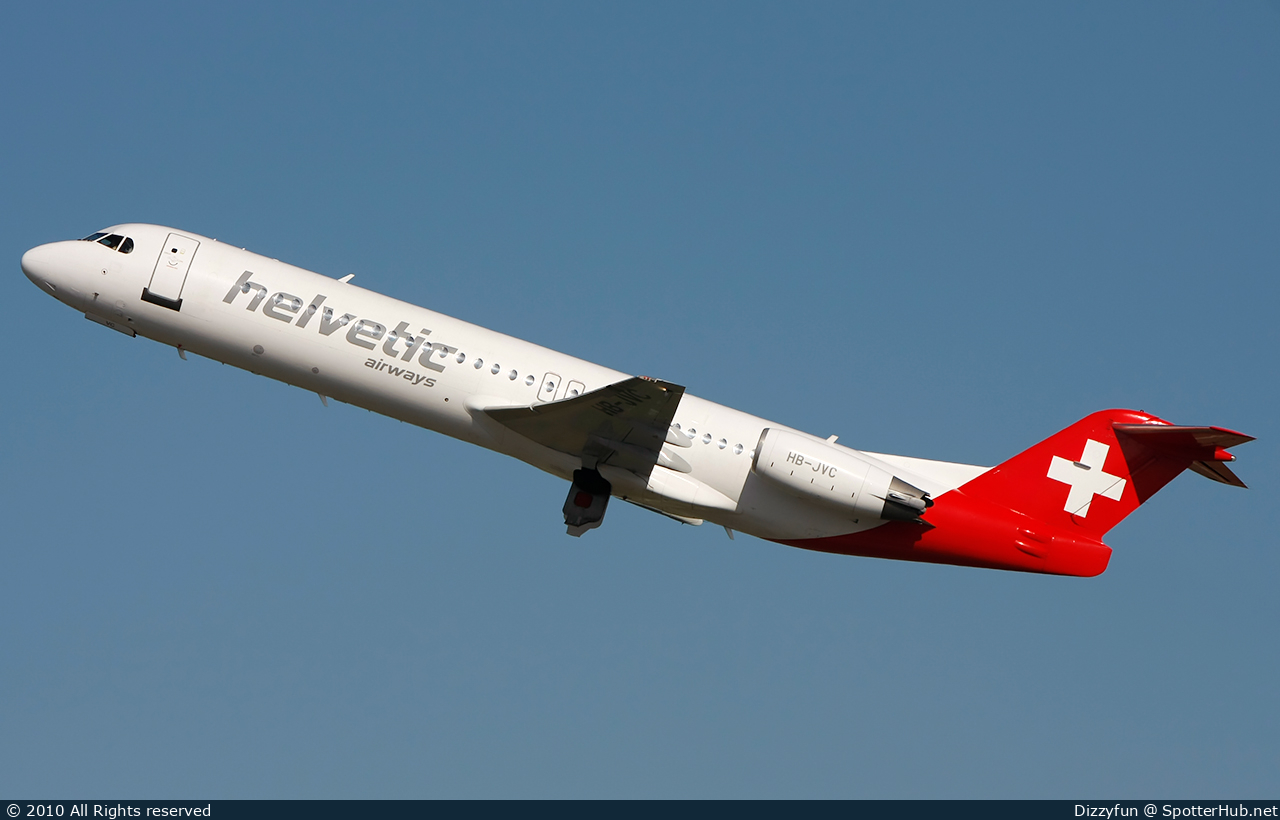 Photo of HB-JVC - Fokker 100 operated by Helvetic Airways