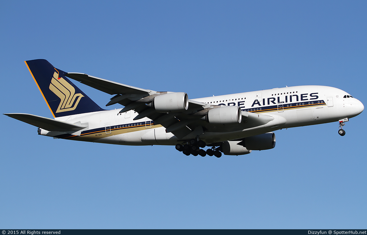 Photo of 9V-SKN - Airbus A380-841 operated by Singapore Airlines