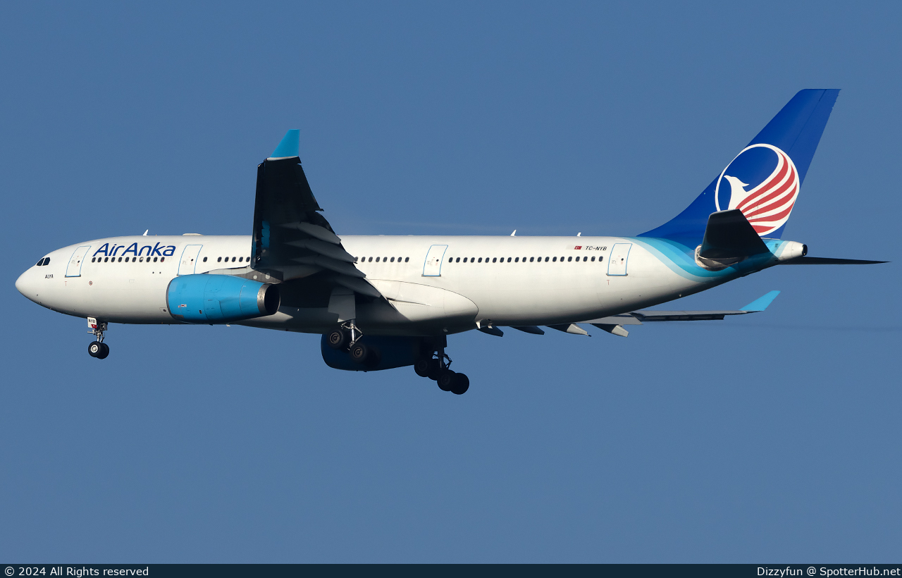 Photo of TC-NYB - Airbus A330-243 operated by Air Anka