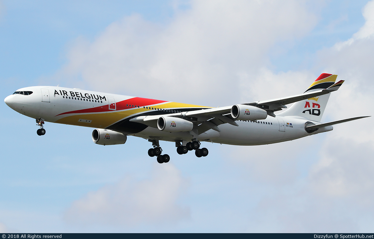 Photo of OO-ABA - Airbus A340-313 operated by Air Belgium