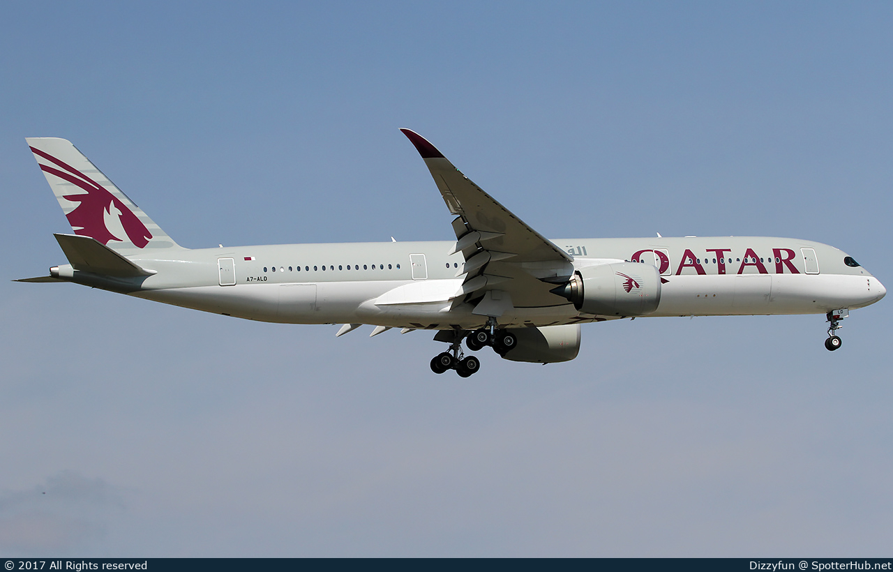 Photo of A7-ALD - Airbus A350-941 operated by Qatar Airways