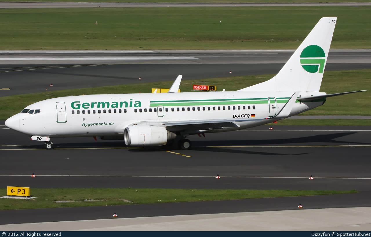 Photo of D-AGEQ - Boeing 737-75B operated by Germania