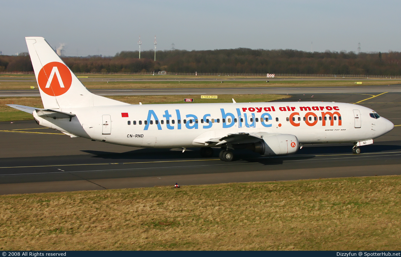 Photo of CN-RND - Boeing 737-4B6 operated by Atlas Blue (opb Royal Air Maroc)