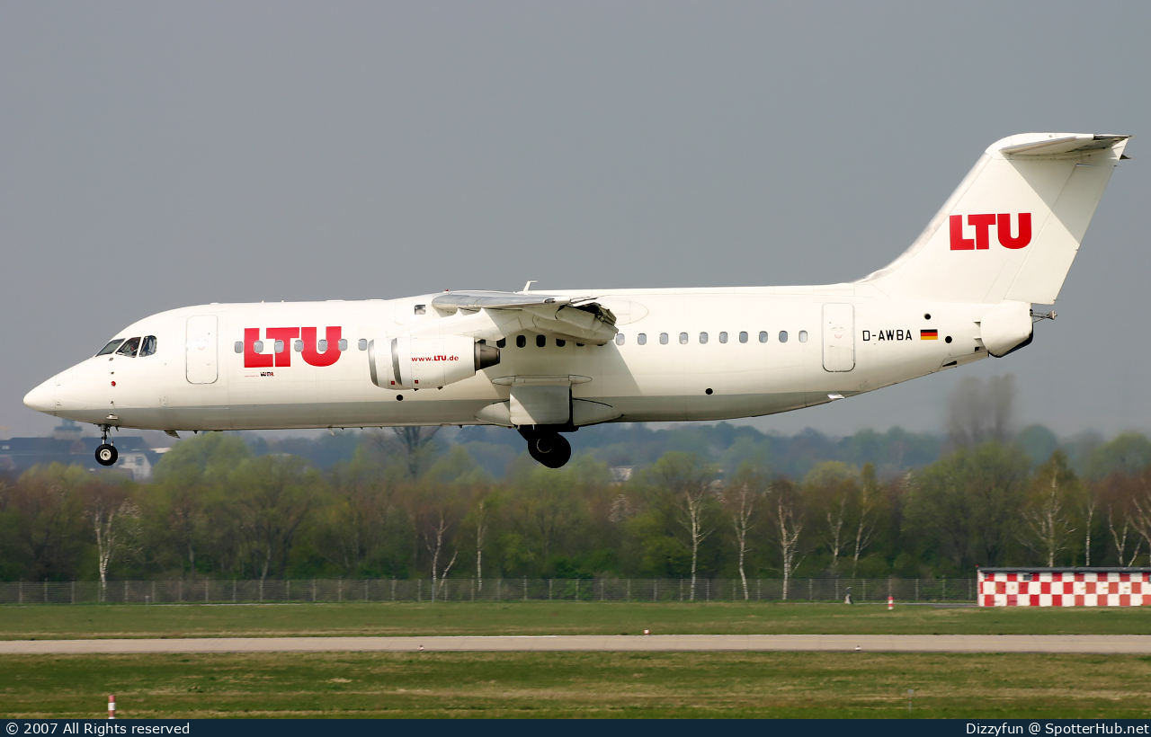 Photo of D-AWBA - British Aerospace 146-300 operated by LTU International Airways (opb WDL Aviation)