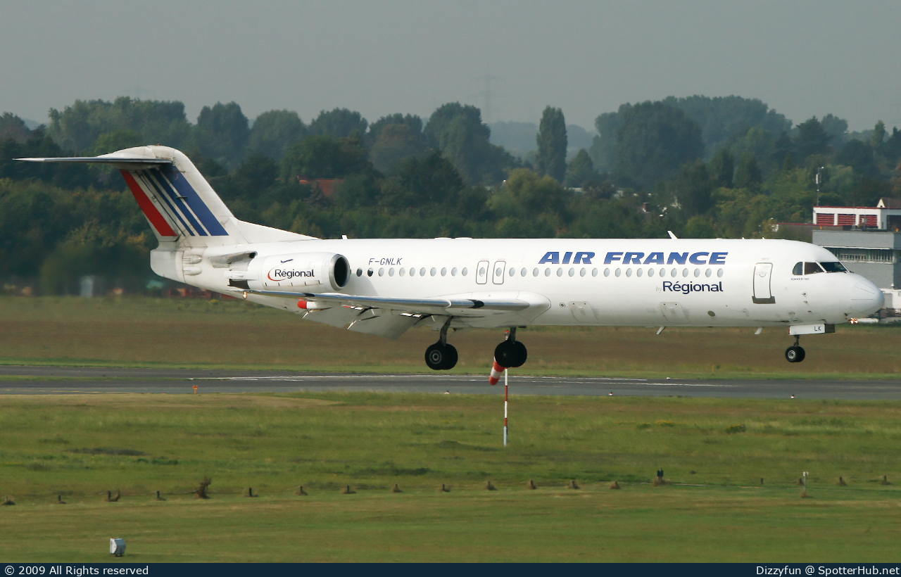 Photo of F-GNLK - Fokker 100 operated by Air France (opb Régional)