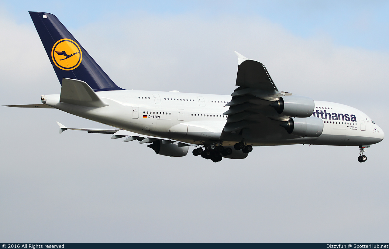 Photo of D-AIMN - Airbus A380-841 operated by Lufthansa