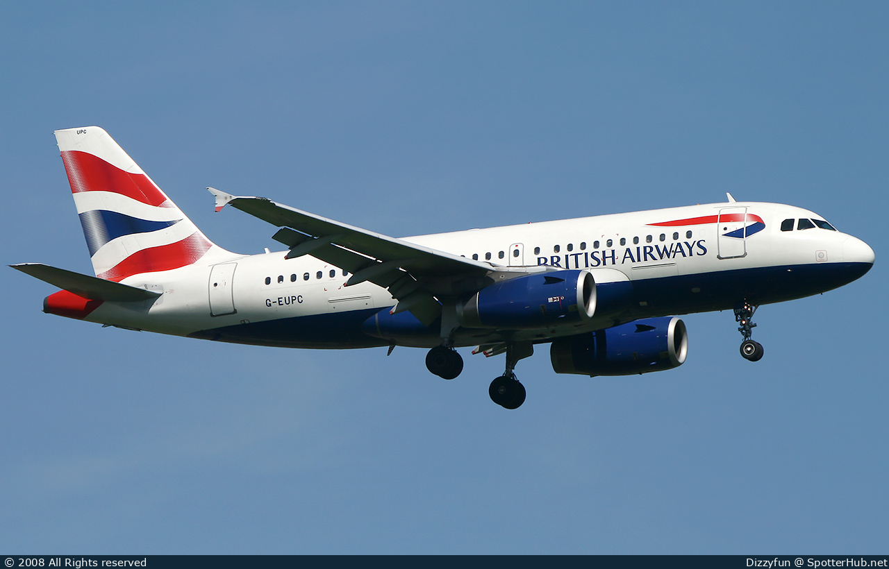 Photo of G-EUPC - Airbus A319-131 operated by British Airways