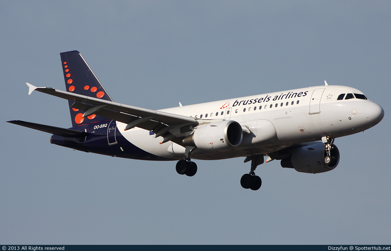 Photo of OO-SSQ - Airbus A319-112 operated by Brussels Airlines