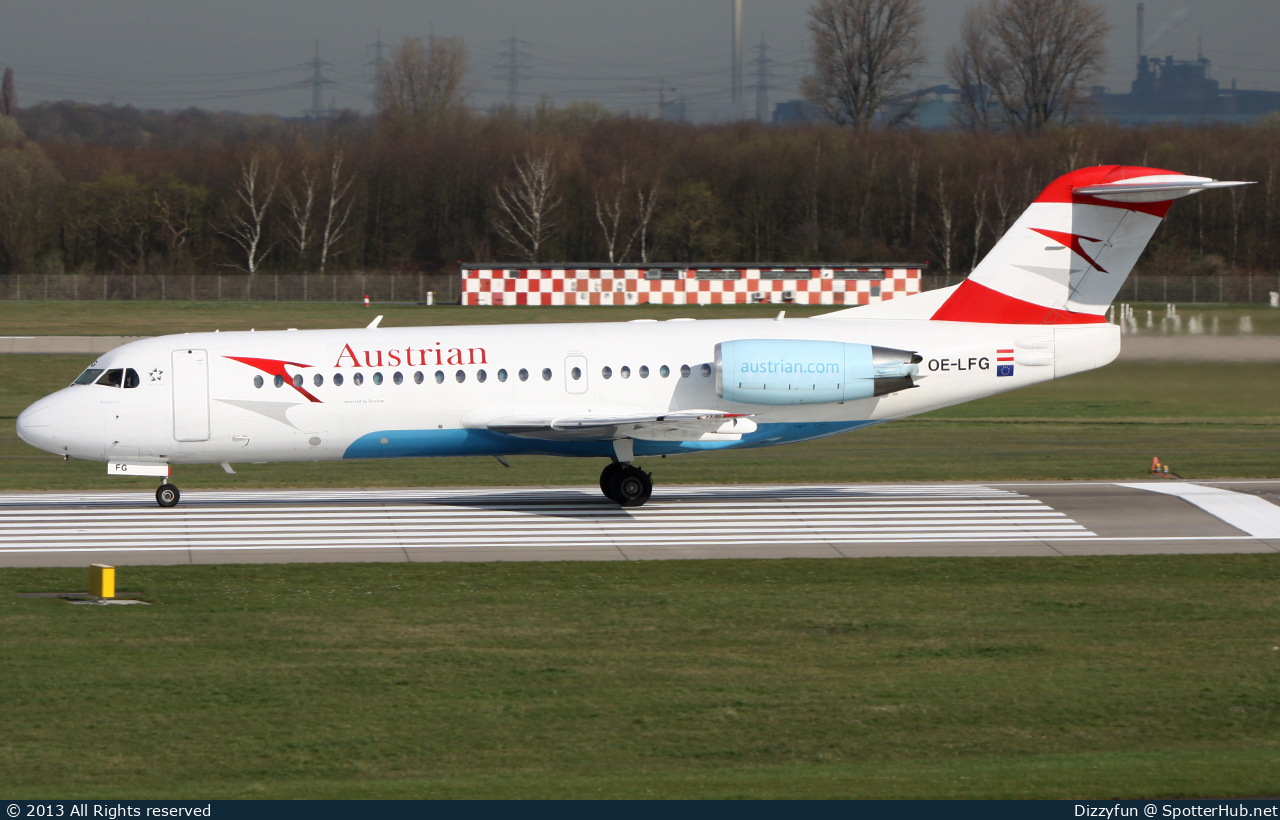 Photo of OE-LFG - Fokker 70 operated by Austrian Airlines