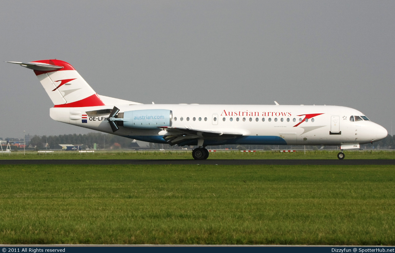 Photo of OE-LFH - Fokker 70 operated by Austrian Arrows (opb Tyrolean Airways)