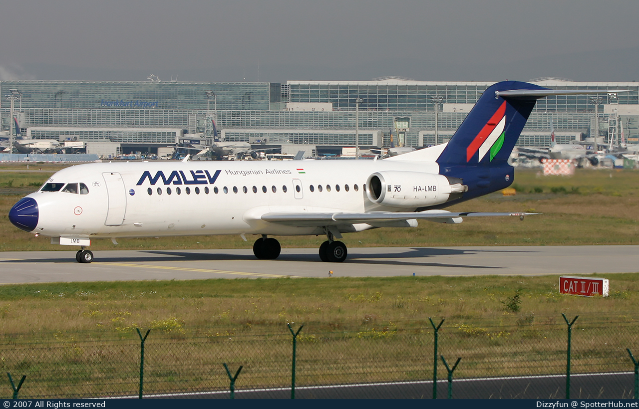 Photo of HA-LMB - Fokker 70 operated by Malév Hungarian Airlines