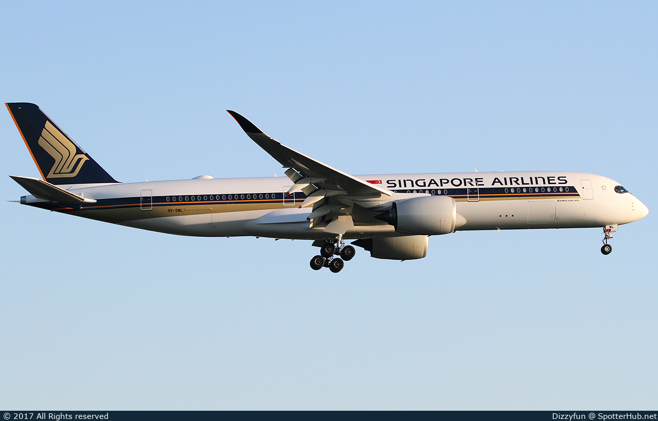 Photo of 9V-SML - Airbus A350-941 operated by Singapore Airlines
