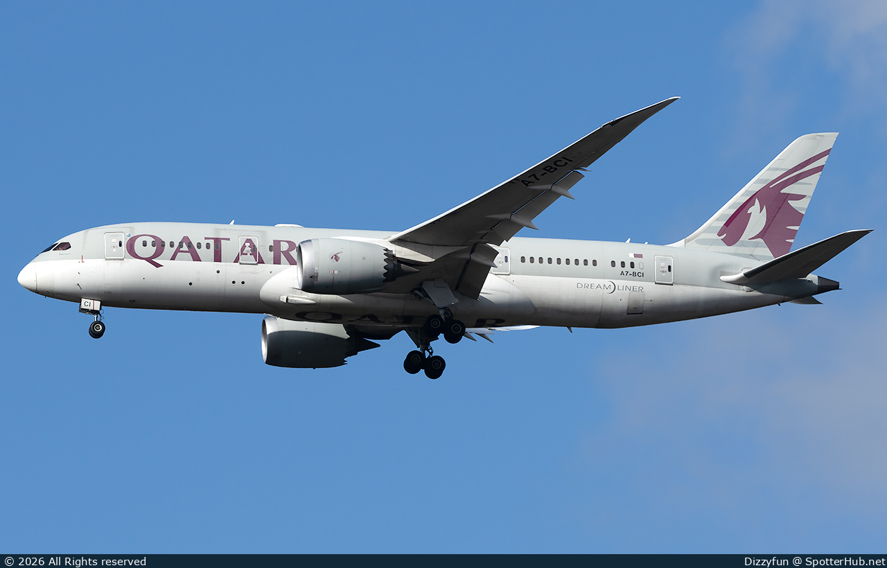 Photo of A7-BCI - Boeing 787-8 Dreamliner operated by Qatar Airways