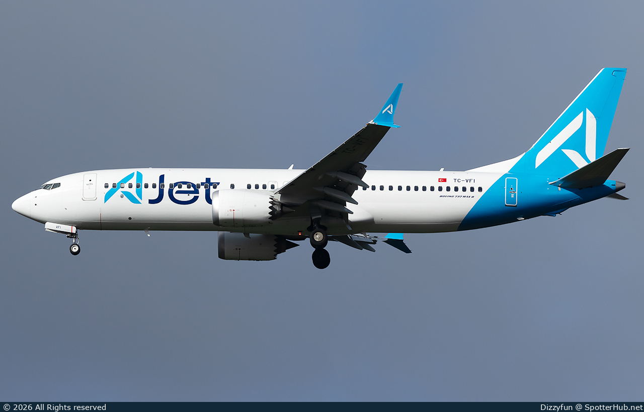 Photo of TC-VFI - Boeing 737 MAX 8 operated by AJet