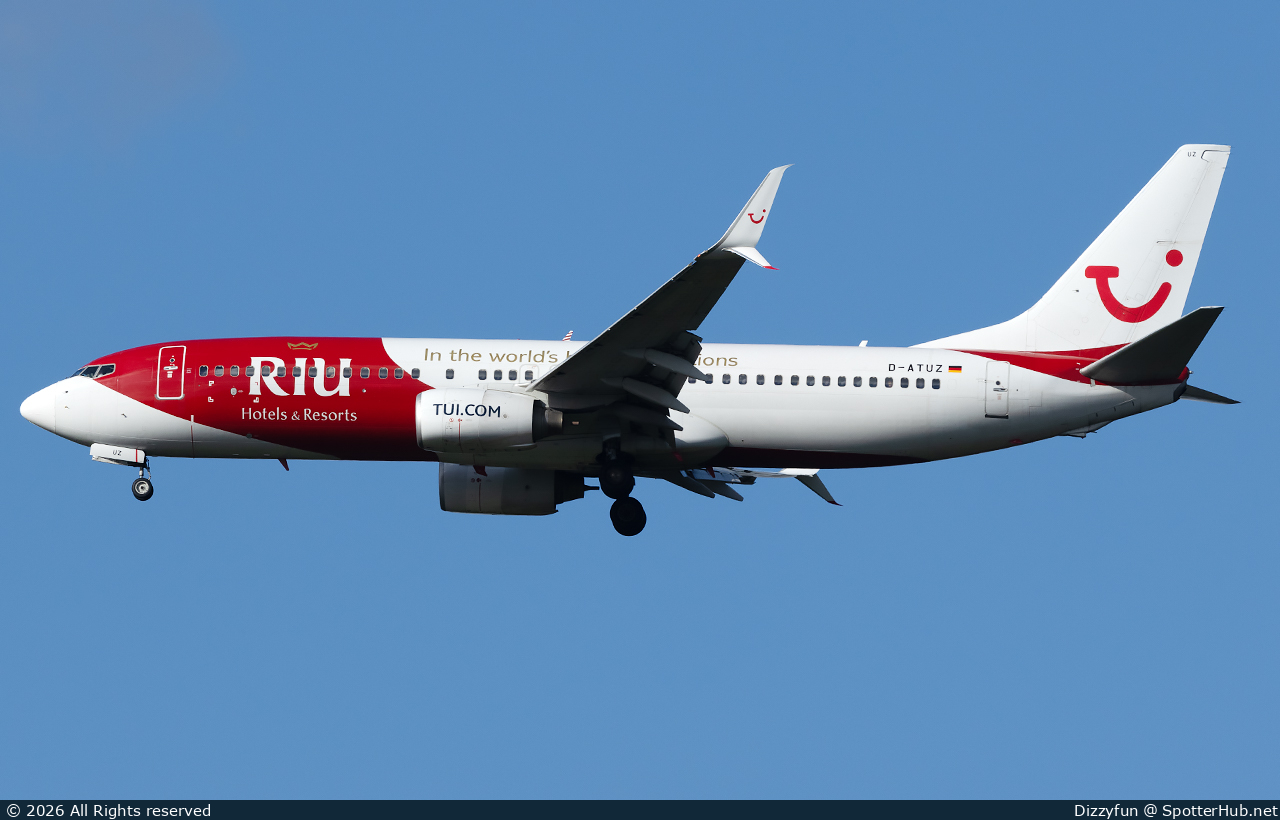 Photo of D-ATUZ - Boeing 737-8K5 operated by TUIfly