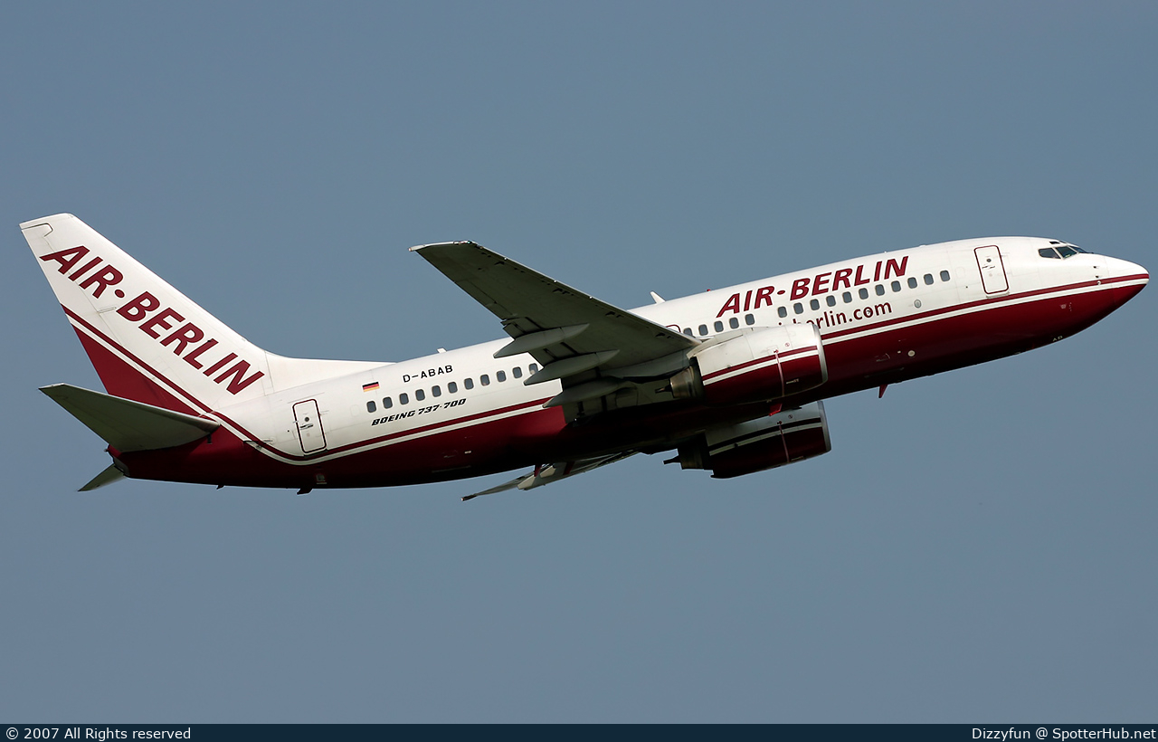 Photo of D-ABAB - Boeing 737-76Q operated by Air Berlin