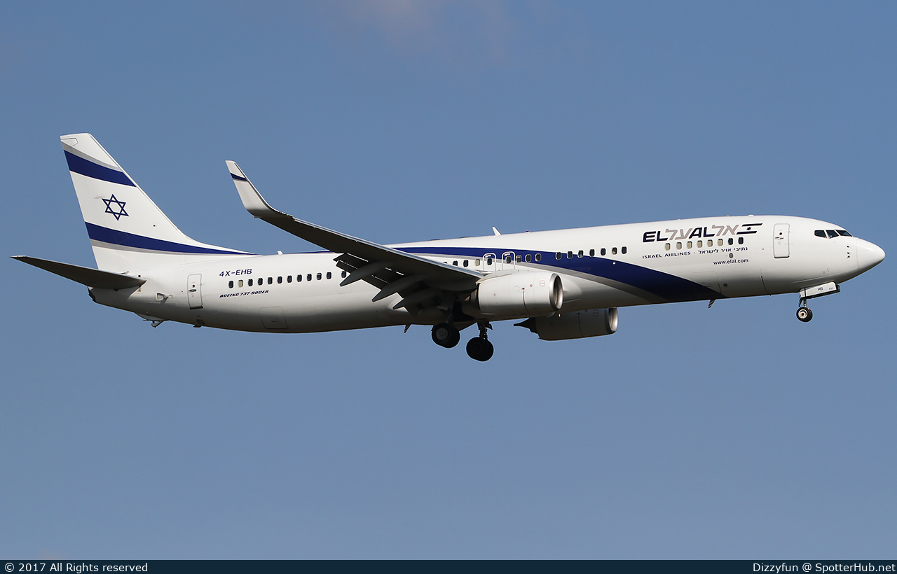 Photo of 4X-EHB - Boeing 737-958(ER) operated by El Al Israel Airlines