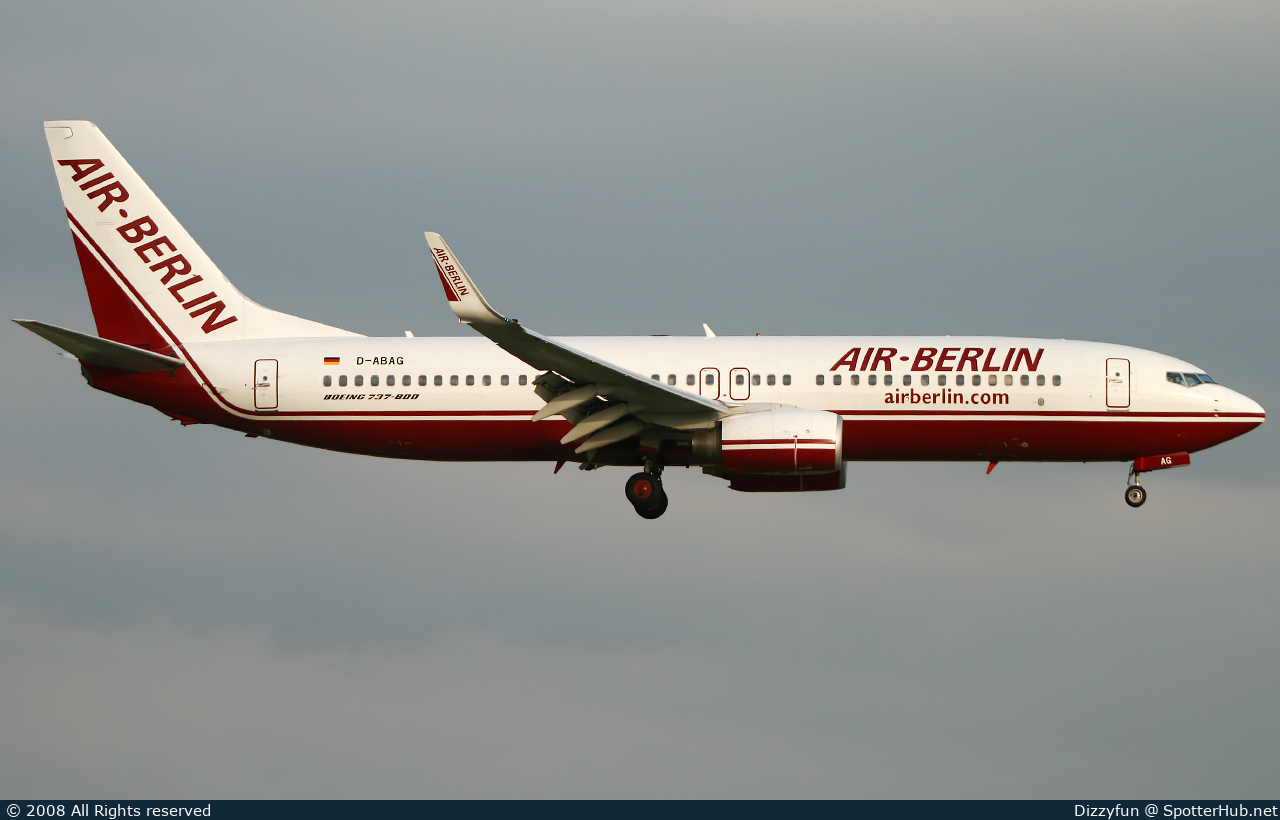 Photo of D-ABAG - Boeing 737-86J operated by Air Berlin