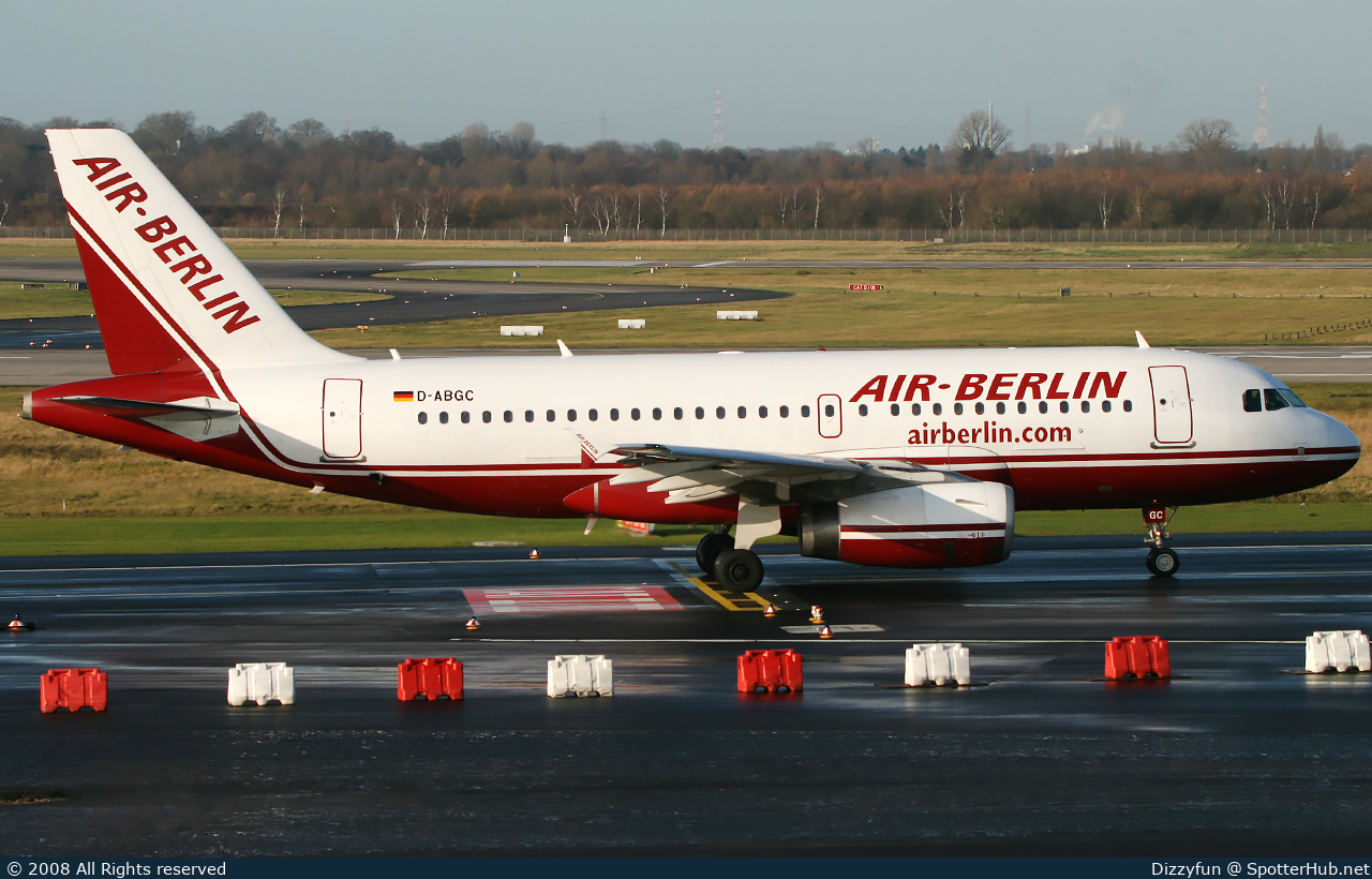 Photo of D-ABGC - Airbus A319-132 operated by Air Berlin
