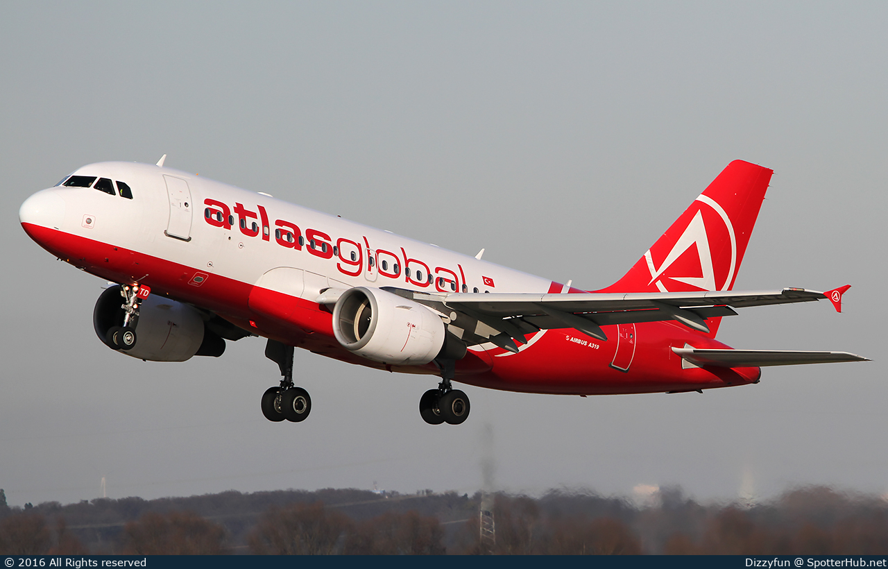 Photo of TC-ATD - Airbus A319-112 operated by AtlasGlobal